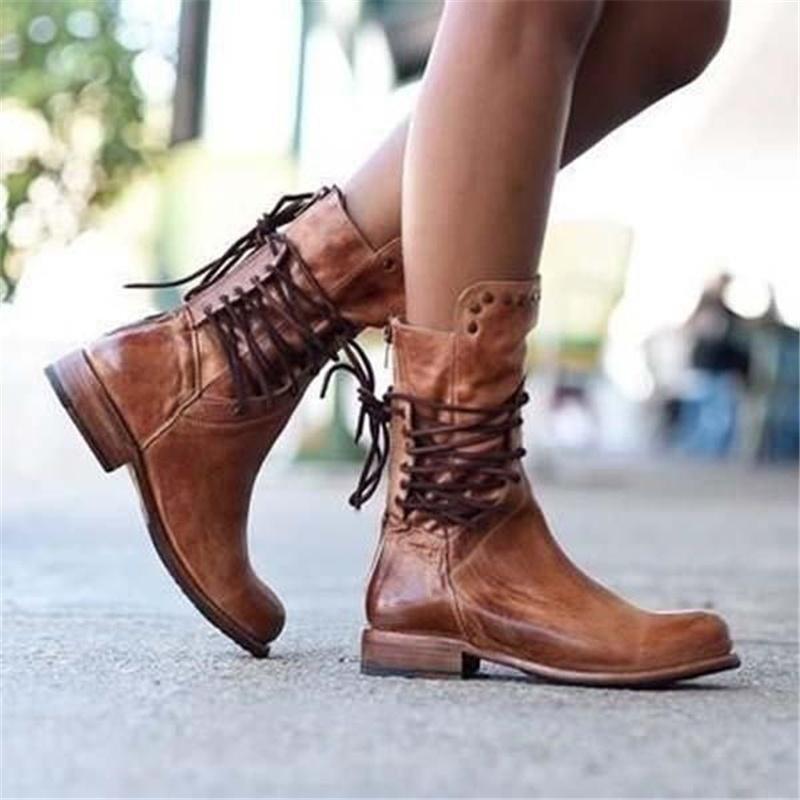Maura | Leather Lace-up Boots