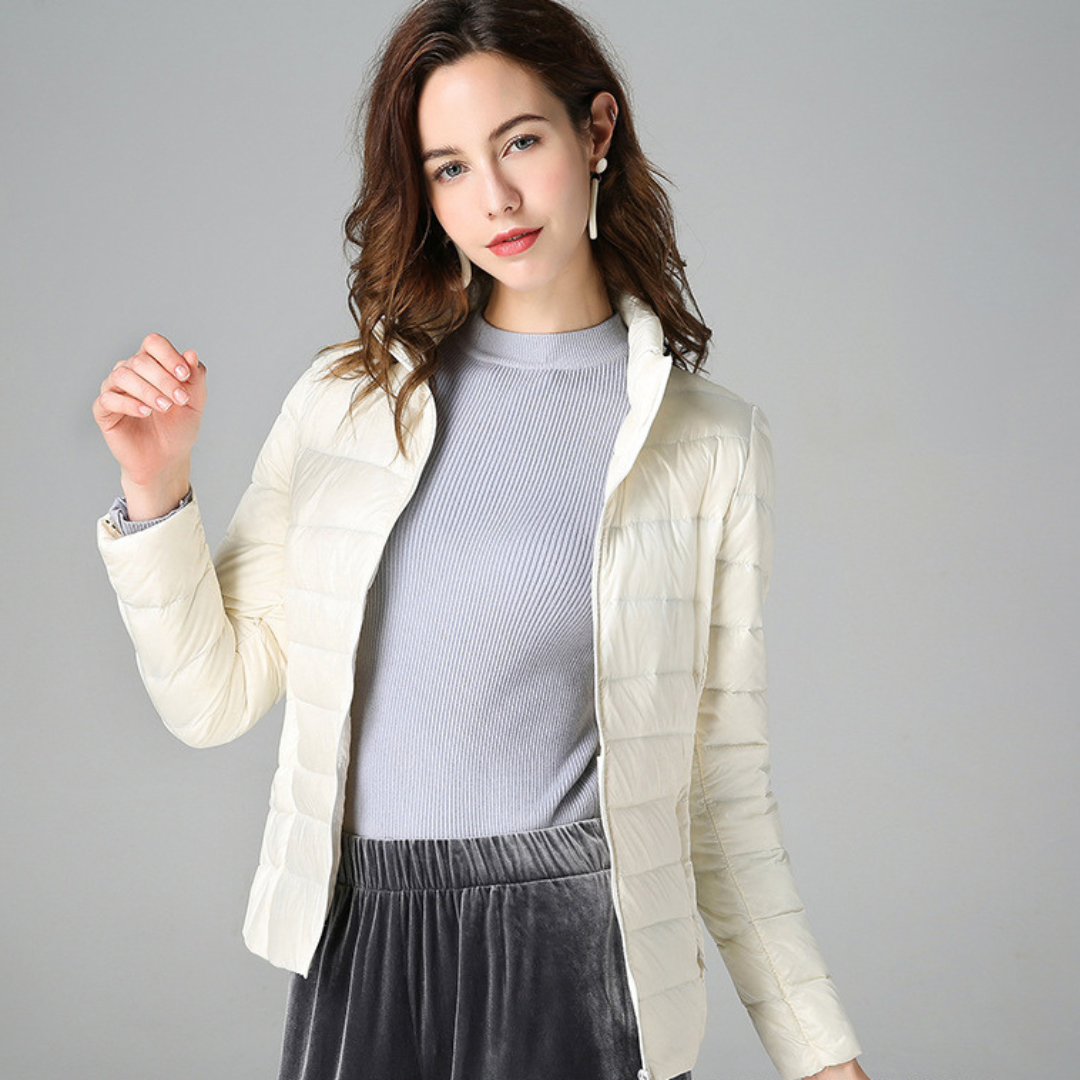 Aurora - Ultralight spring jacket with white duck feathers