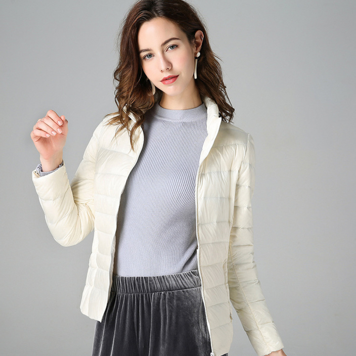 Aurora - Ultralight spring jacket with white duck feathers