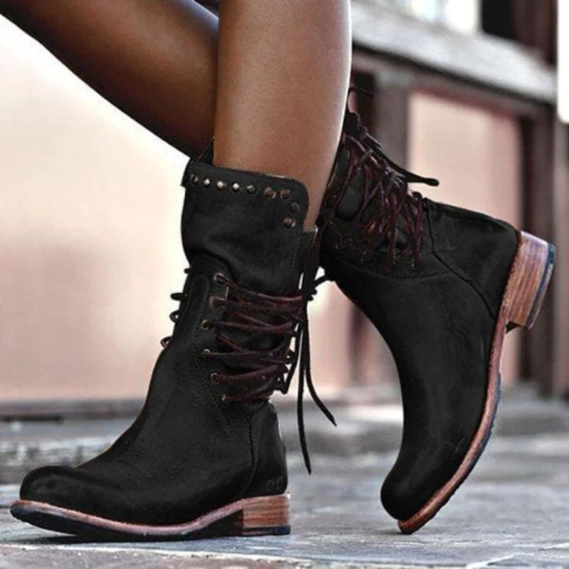 Maura | Leather Lace-up Boots