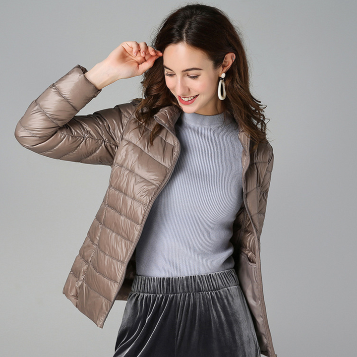 Aurora - Ultralight spring jacket with white duck feathers