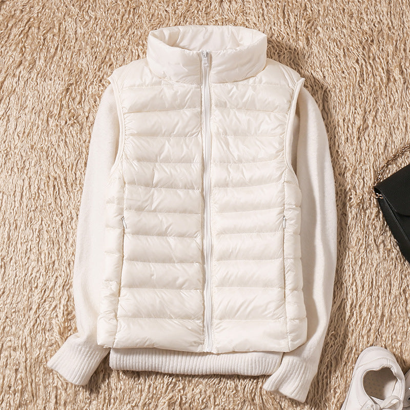 Galora - New spring waistcoat with white duck feathers