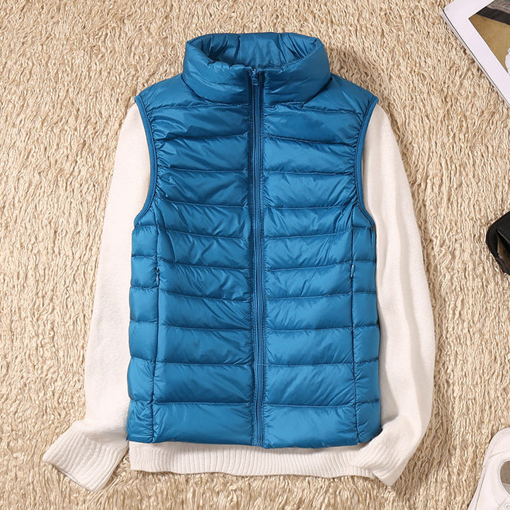 Galora - New spring waistcoat with white duck feathers