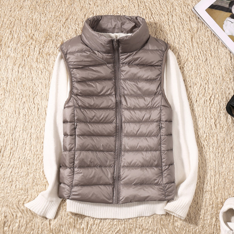 Galora - New spring waistcoat with white duck feathers
