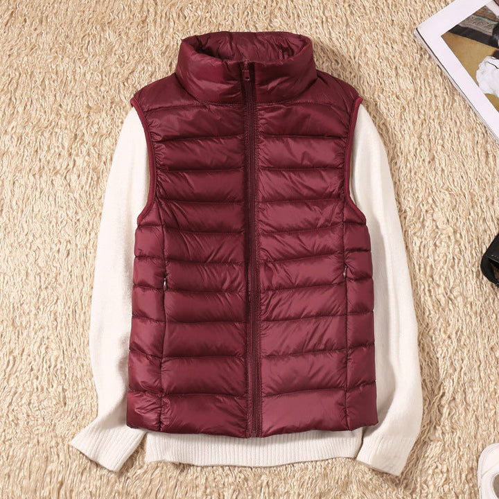 Galora - New spring waistcoat with white duck feathers