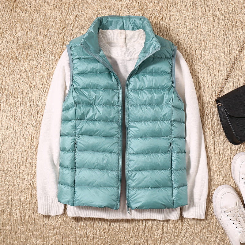 Galora - New spring waistcoat with white duck feathers