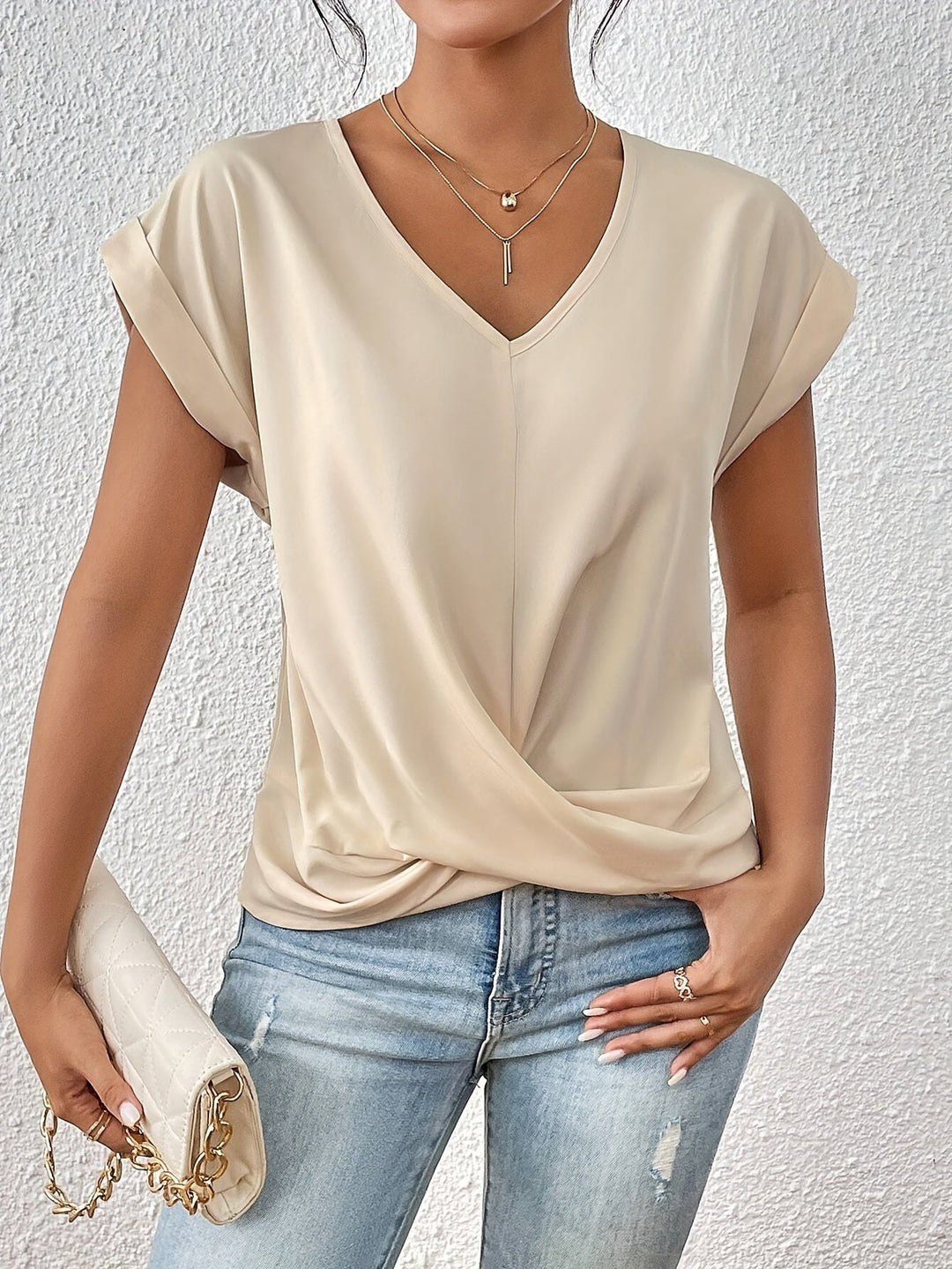 Cleo™ - Lässiges T-Shirt mit Sweetheart-Ausschnitt