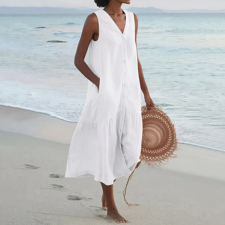 Trendy Linen Beach dress | Carla