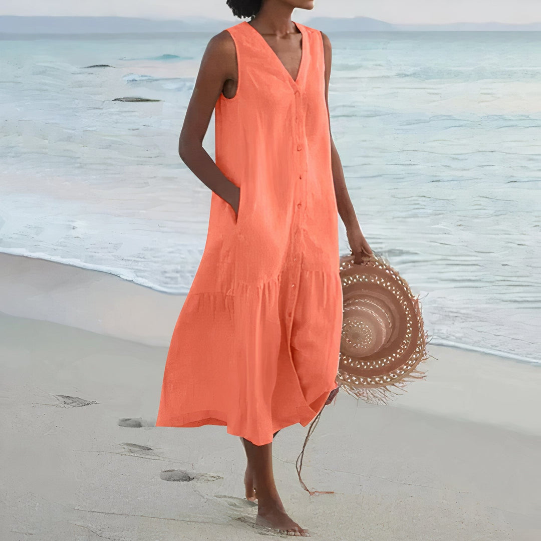 Trendy Linen Beach dress | Carla