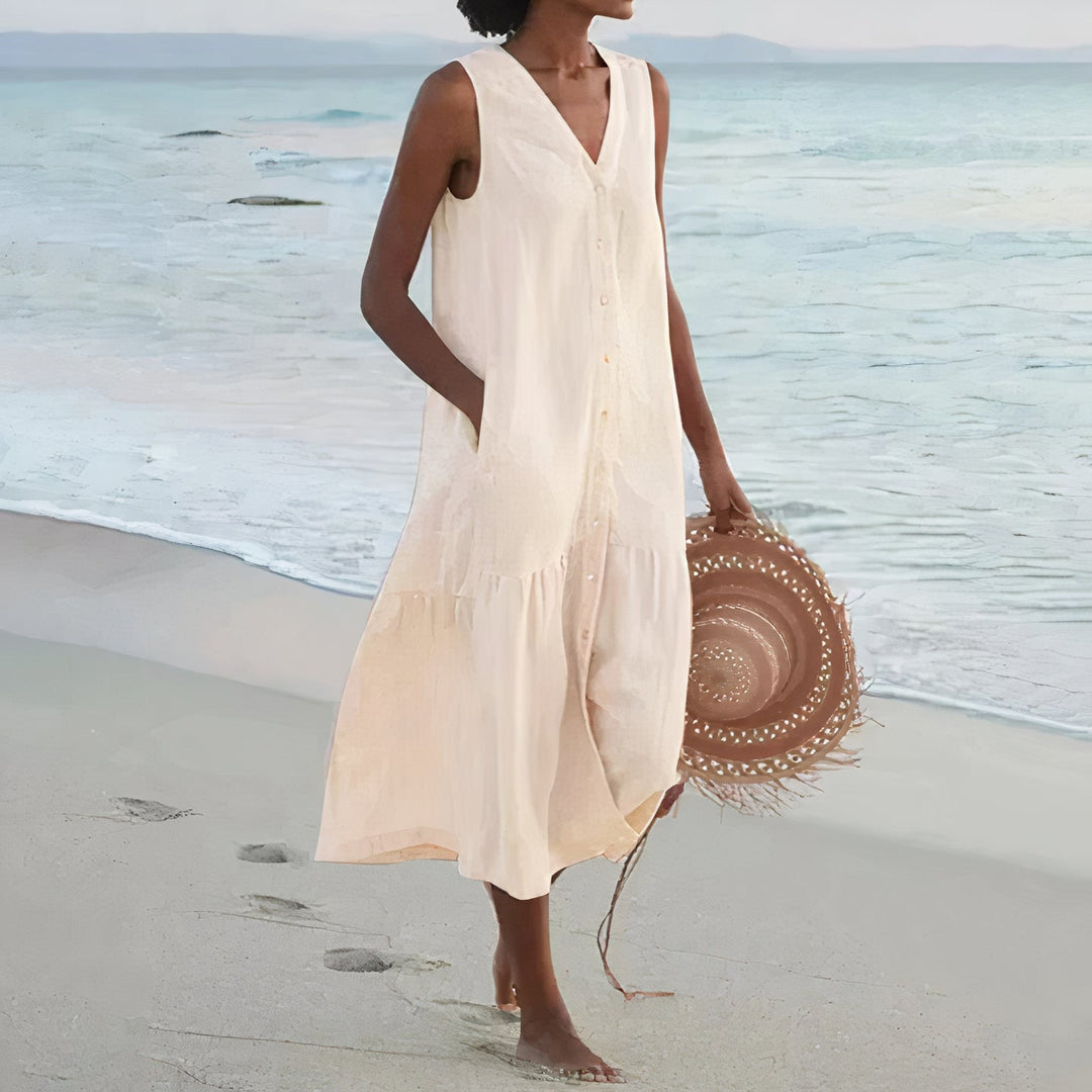 Trendy Linen Beach dress | Carla