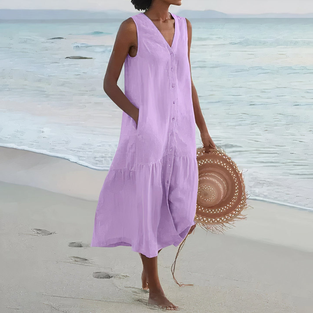 Trendy Linen Beach dress | Carla