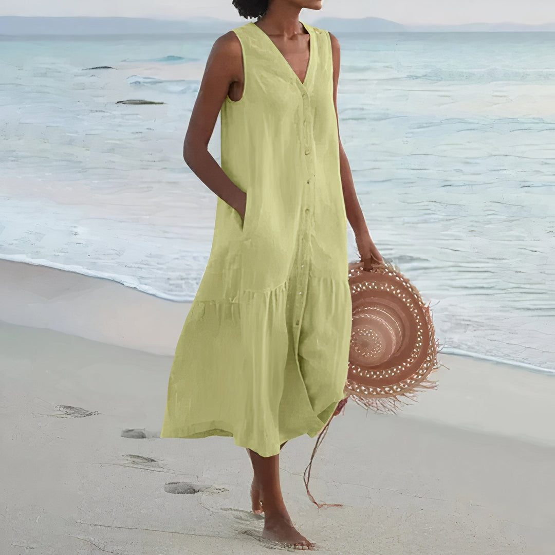 Trendy Linen Beach dress | Carla