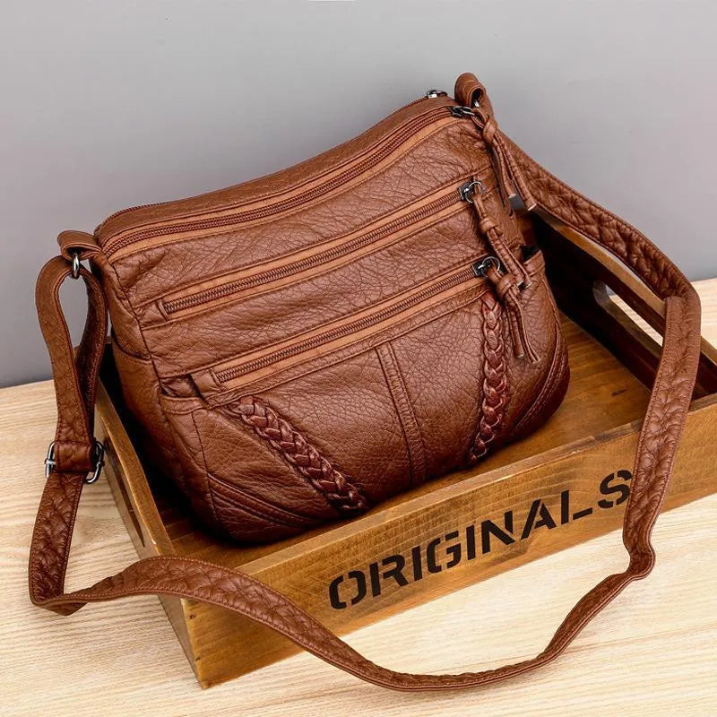 Lily Melbourne Freya - Chic soft leather handbag with adjustable strap and luxurious interior
