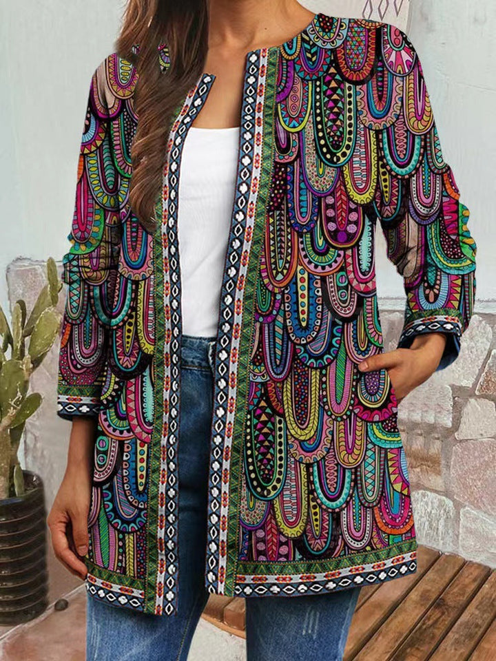Hannah I Retro Style Printed Jacket