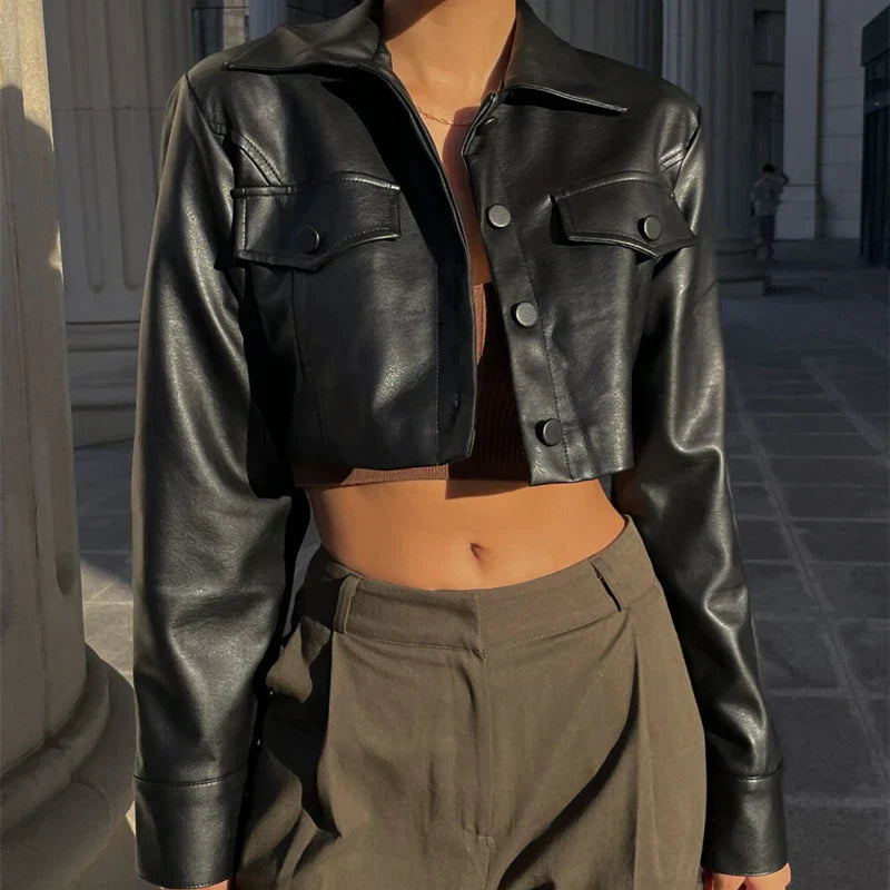 Celia  – Classic Leather Jacket
