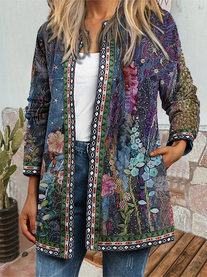 Hannah I Retro Style Printed Jacket