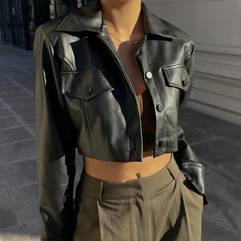Celia  – Classic Leather Jacket