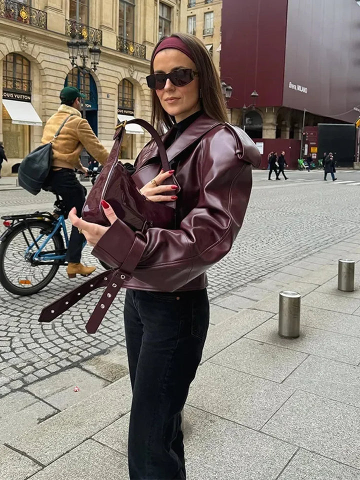 Clara  – Elegant Leather Jacket