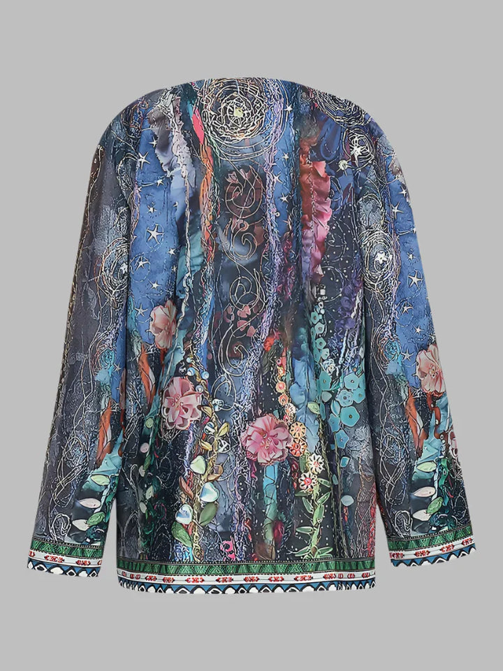 Hannah I Retro Style Printed Jacket
