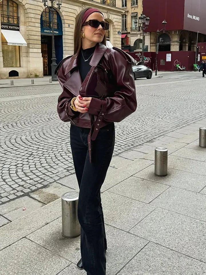 Clara  – Elegant Leather Jacket