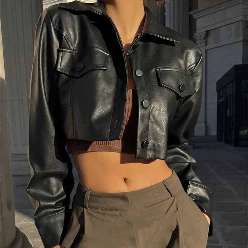 Celia  – Classic Leather Jacket
