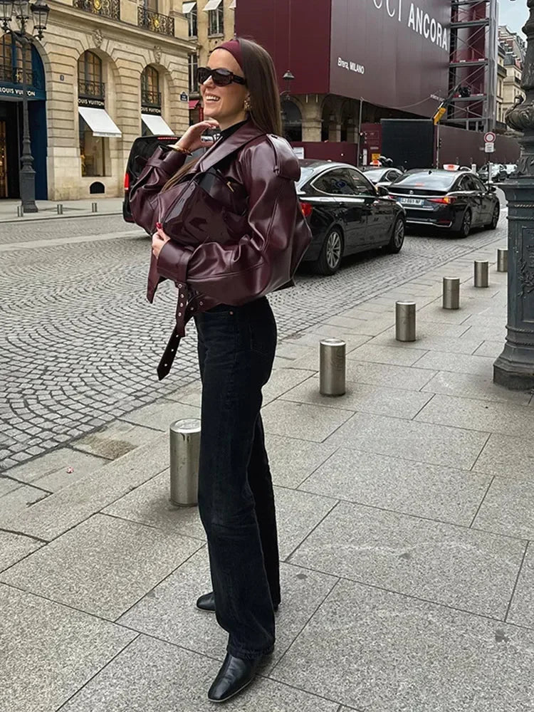 Clara  – Elegant Leather Jacket