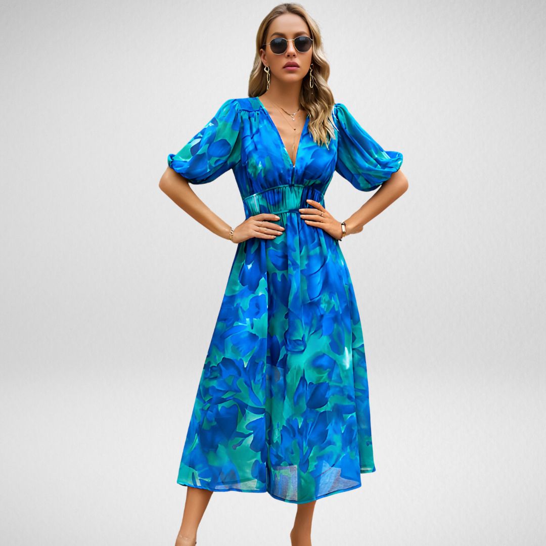 Dhalia - Charming Dress with V-Neckline