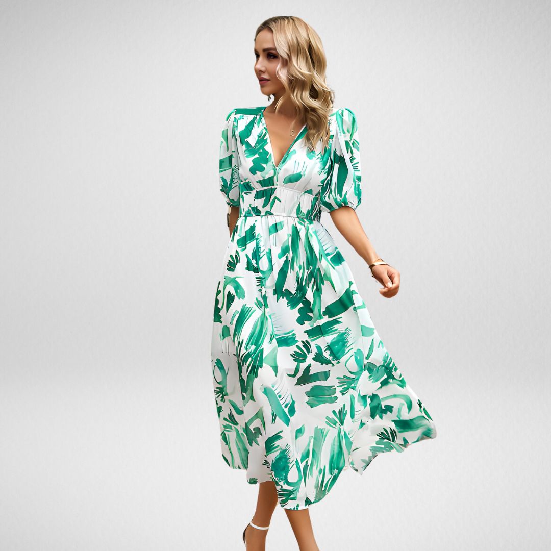 Dhalia - Charming Dress with V-Neckline