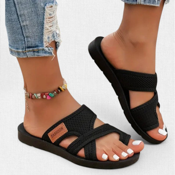 Aviva™ | Elegant Perforated Chic Mesh Sandals