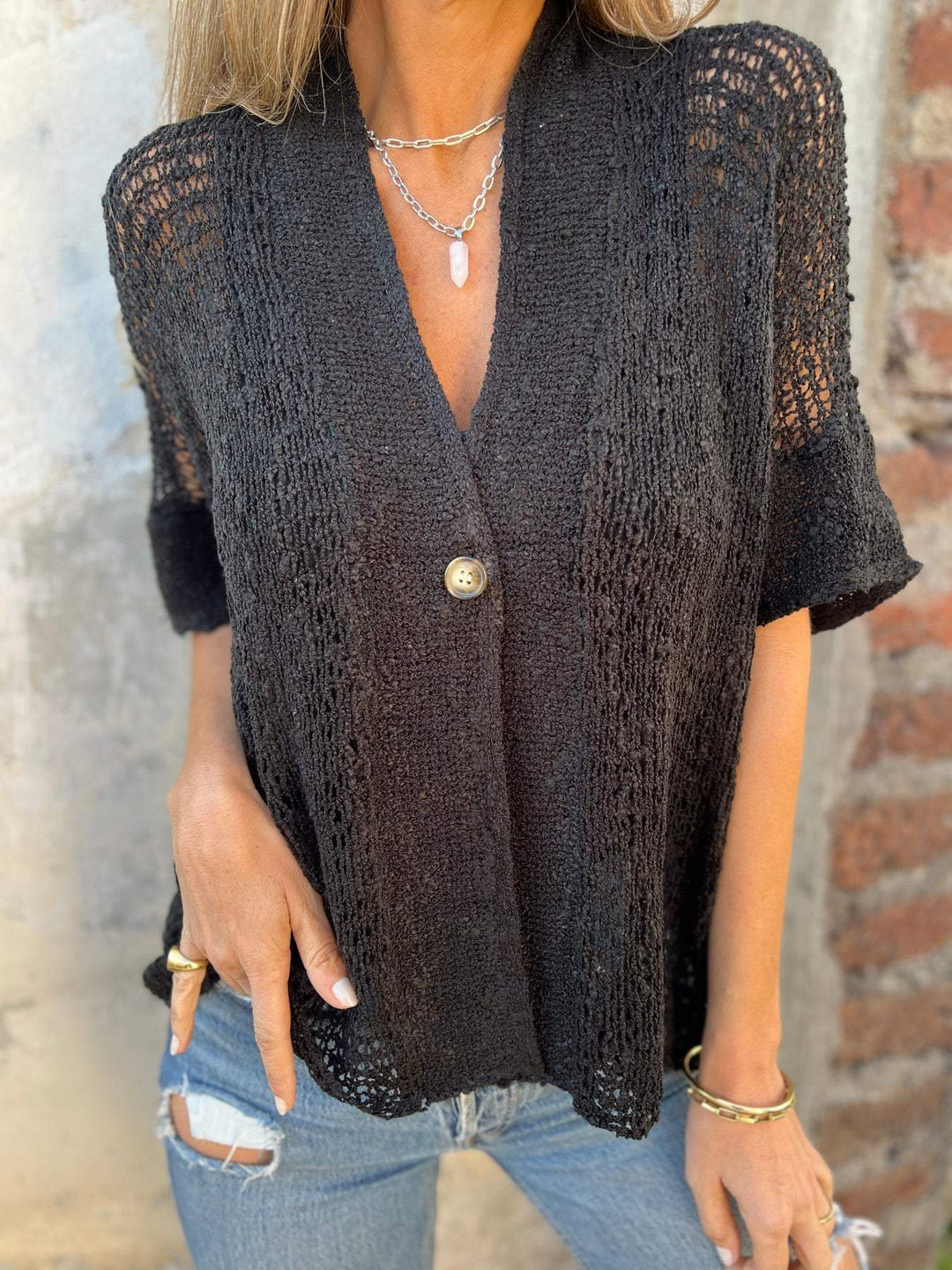 Salomi | Open-Knit Cardigan