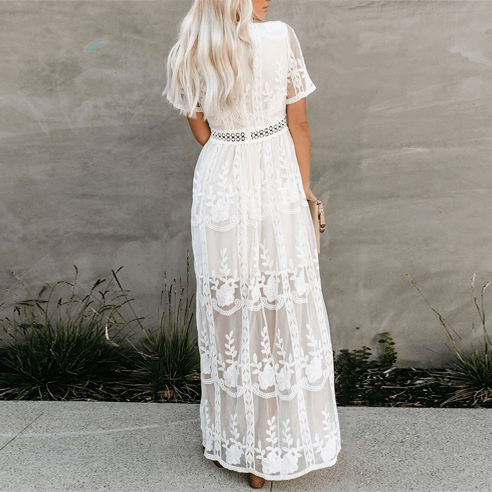 Jasmine | Women's Summer Lace Dress | Maxi