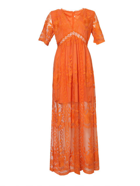 Jasmine | Women's Summer Lace Dress | Maxi